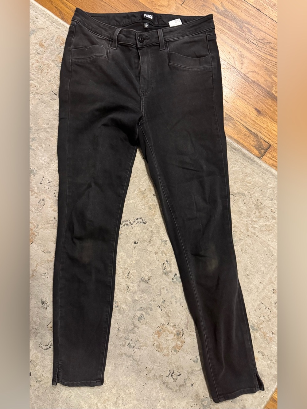 PAIGE Black Slim High-Rise Jeans